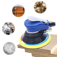 6" Air Palm Orbital Sander Tool Hand Sanding Pneumatic Round 10000 RPM Auto DIY