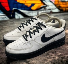 Nike Air Force 1 AF1 White Black Edition Shoes Kids 6Y / Women 7.5 Fast Shipping
