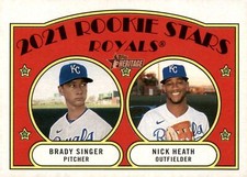 2021 Topps Heritage - Brady Singer, Nick Heath #129 (RC)