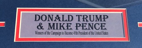 President DONALD TRUMP & MIKE PENCE Signed Autographed Sign Poster BECKETT MAGA - Picture 6 of 6