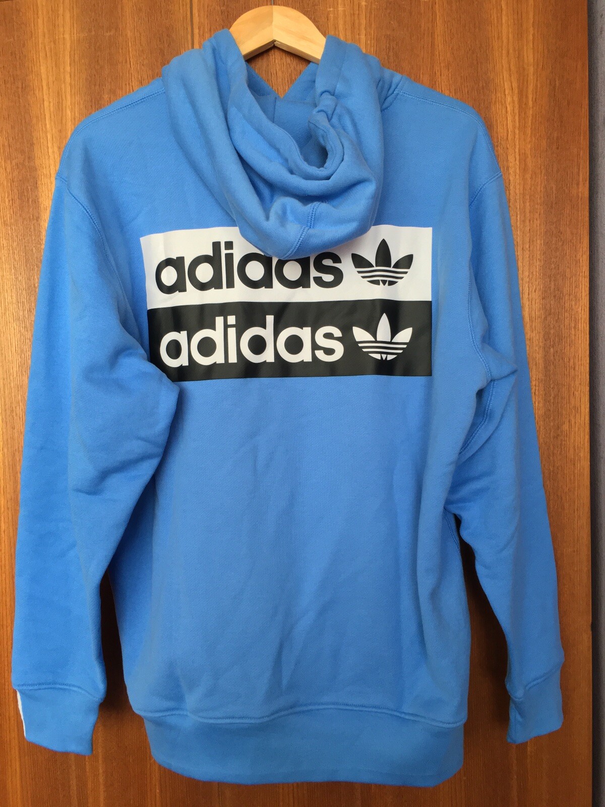 Women’s Adidas Original Tape Overhead Hoodie Blue Medium BNWT RRP £63 image 4