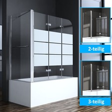 Duschwand Für Badewanne Eck Badewannenaufsatz Mit Seitenwand 6mm Esg Glas