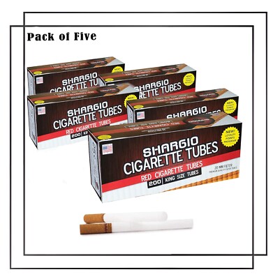 king size cigarette length Shargio Red King Cigarette 200ct Tubes 5pack