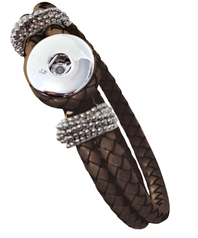 4er Set Armbände aus geflochtenen Leder mit einem Clickbutton - Bild 3 von 3