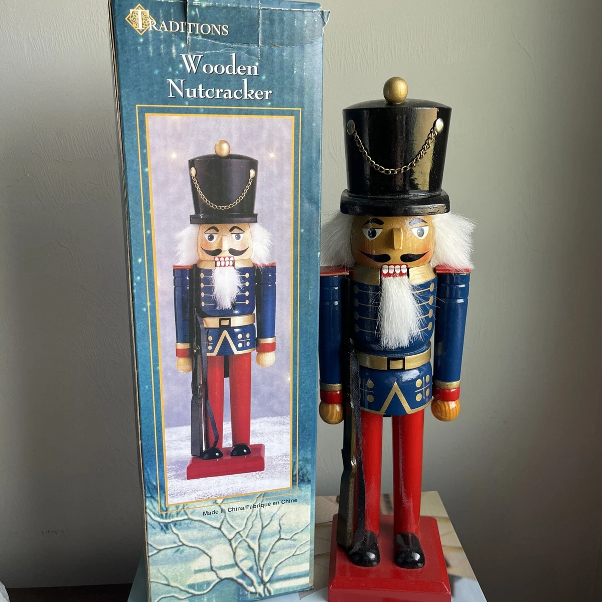 Traditions Wooden Nutcracker 14 Inch Christmas Holiday Decorations