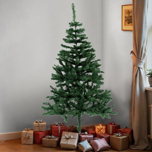 HOMCOM Albero Di Natale Artificiale 180cm 1000 Punte Folto E Realistico Verde 102cm 85606488