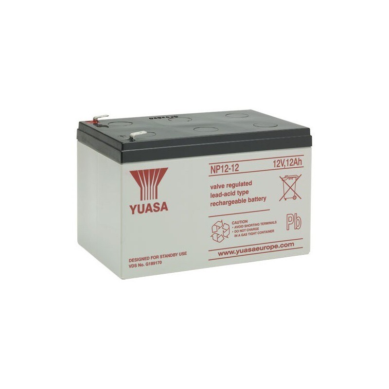 Batterie plomb YUASA NP12-12 12V pour sécuriser l'alarme de la maison