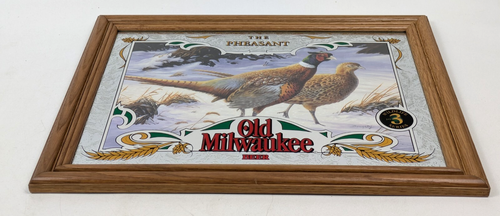 Old Milwaukee "The Pheasant" Beer Mirror Sign Nature Series No. 3 ~ CASE FRESH - Picture 5 of 8