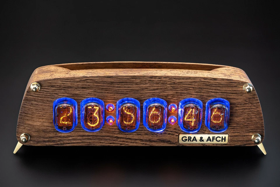 IN-12 Nixie Tubes Clock in Brushed Oak Case GRA&AFCH UPS FAST DELIVERY 3-5 days - Image 2 of 4