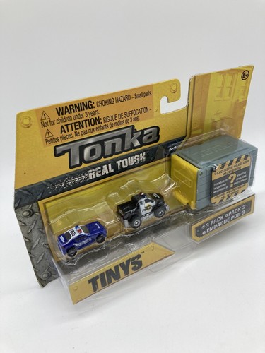 2018 Tonka Tinys 3 Pack Police Car Police Truck Garage Real Tough - Picture 2 of 6