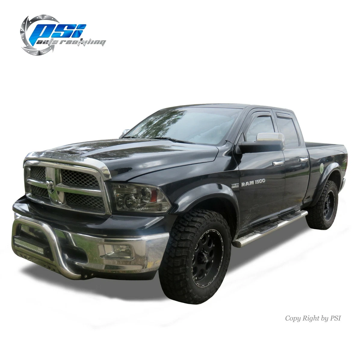 Extension Style Fender Flares Paintable Fits Dodge Ram 1500 2009 2018