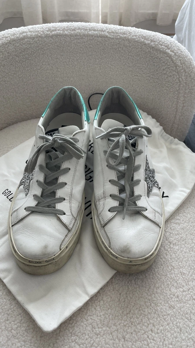 Golden goose white green shop