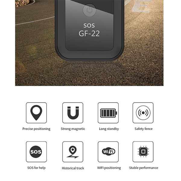 小型GPS GF-22 Mini GPS Tracker Personal Kids Vehicle Car Real Time