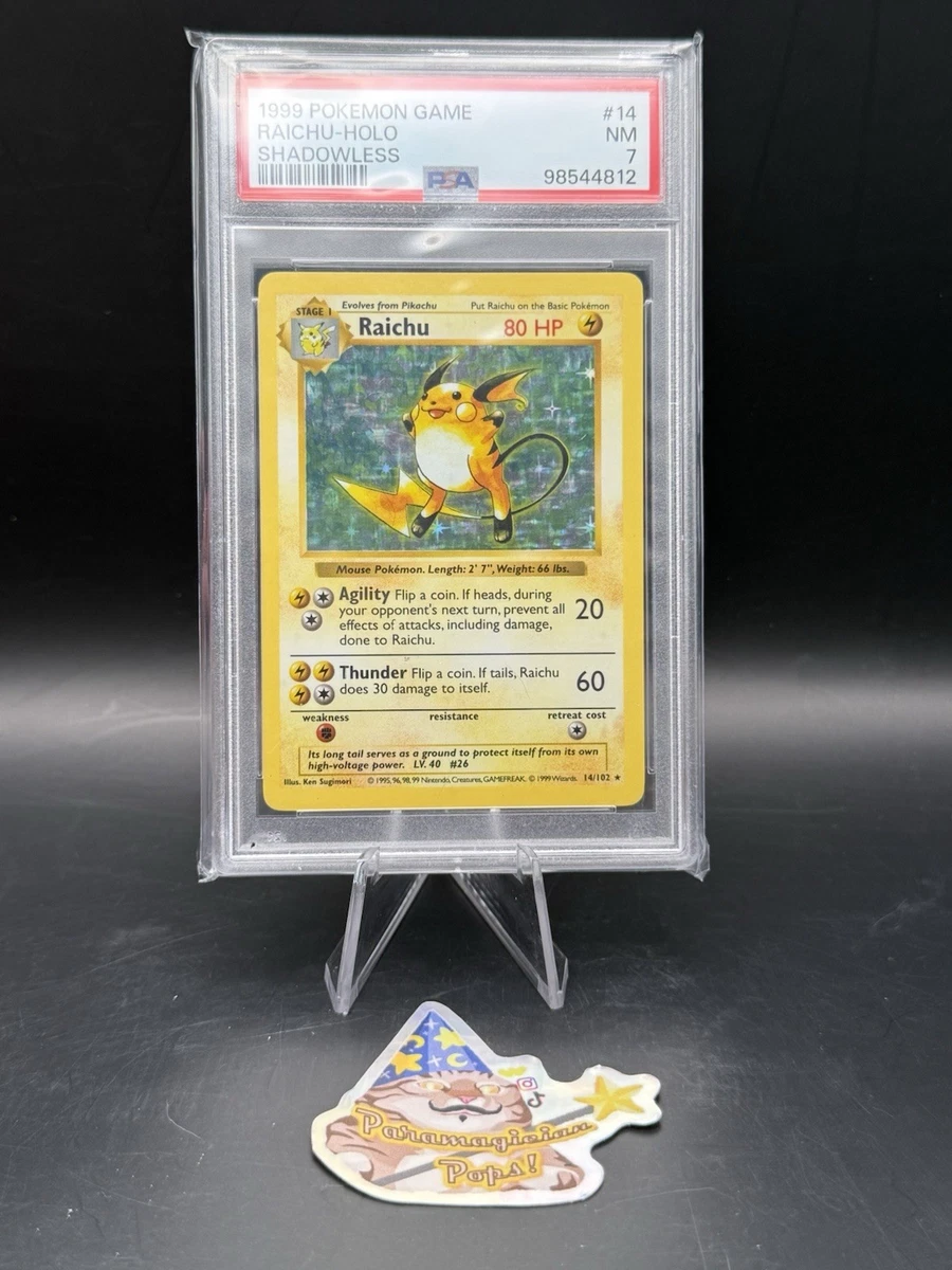 Raichu Pokémon TCG Shadowless Individual Collectible Card Game