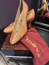 Paoul women dance shoes. New. Size 10.5 41.5 . Satin. Crystal decoration