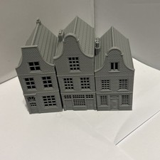 WWll 15mm Dutch Gabel Houses X3 3D printed -scenery /tabletop models