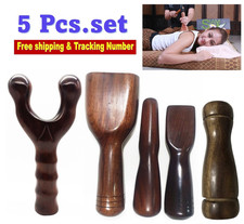Tok Sen Set 2 Side 2 Prong Stick Add Hammer Massage Wood Full Body Muscle Thai
