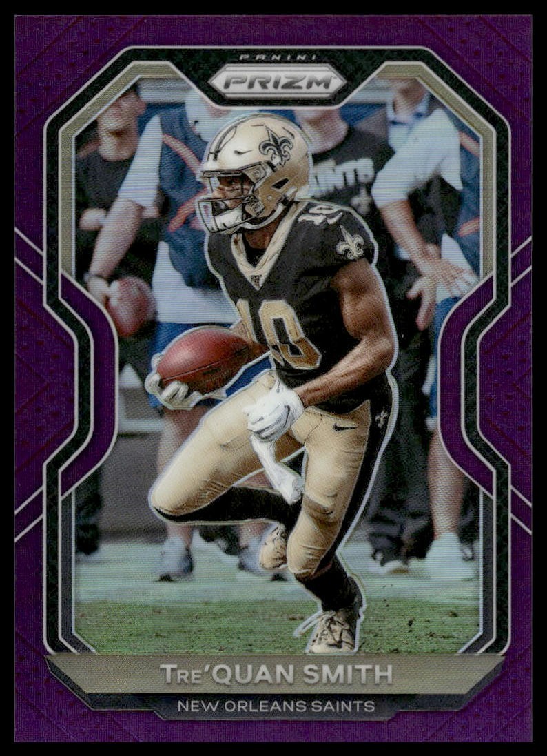2020 Panini Prizm #248 Tre'Quan Smith SN Prizm Purple #/125 Saints NM+