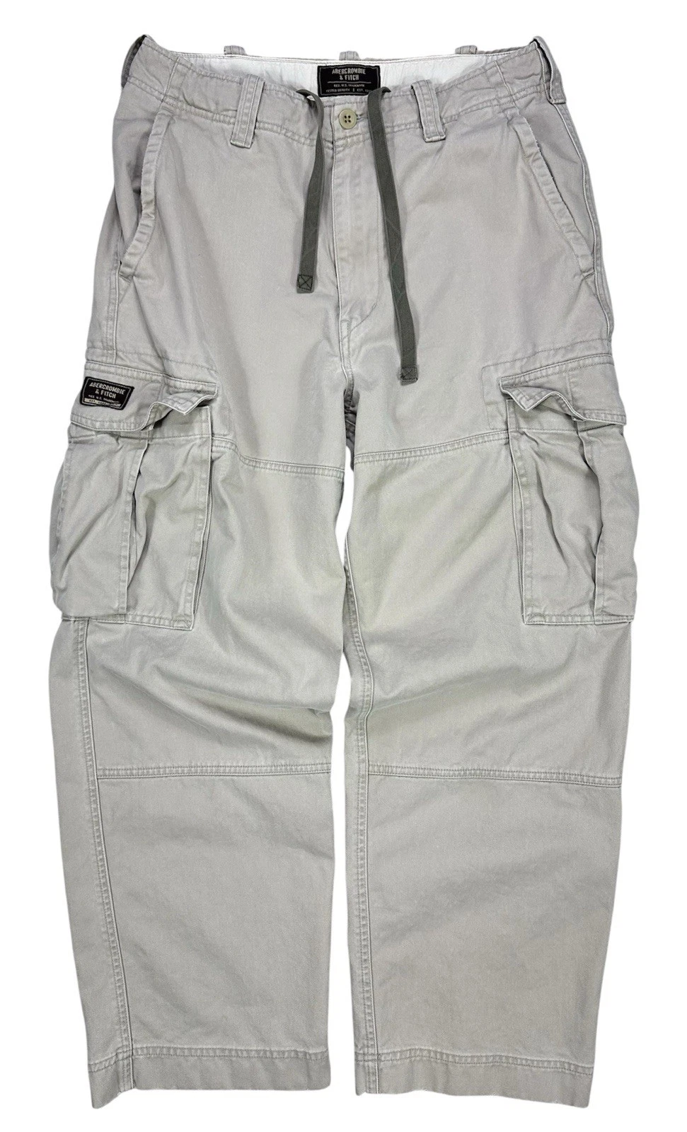 Vintage Y2K Abercrombie & Fitch Baggy Paratrooper Cargo Pants Mens 30x29