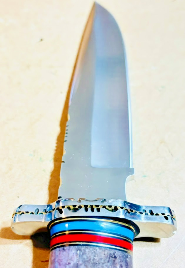 IMPACT CUTLERY Custom Made Fixed Blade 14" Bowie Knife UNUSED Handmade Knives