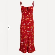NEW, Reformation Camira Crepe Midi-Dress in Borsa Sz 4 MD1850