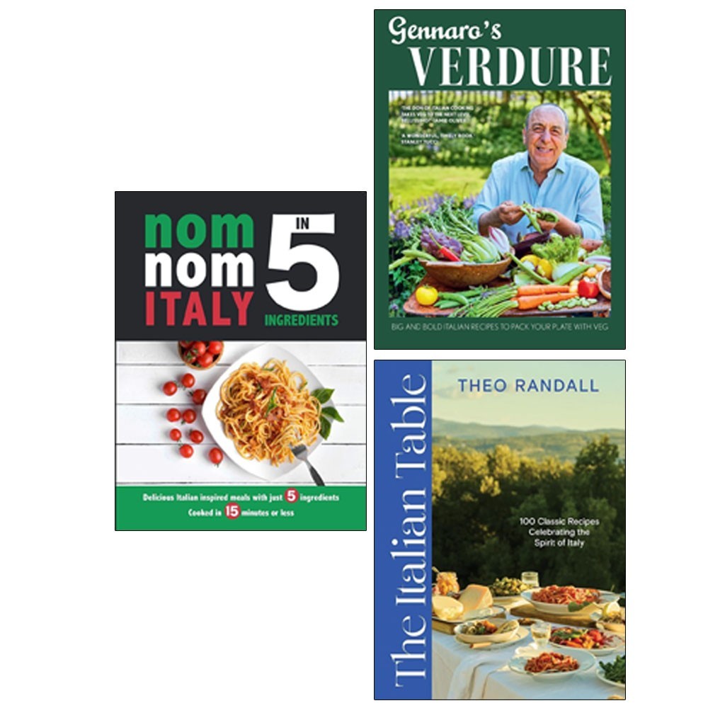 Gennaro’s Verdure(HB),Italian Table(HB),Nom Nom Italy 3 Books Collection Set
