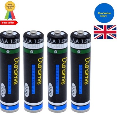 Vielseitiger 4er-Pack AAA 550mAh Akkus - Ideal für schnurlose Telefone