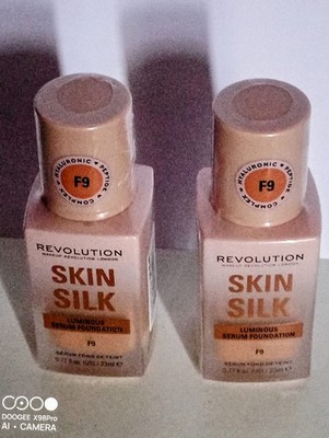 2 x Revolution Skin Silk Luminous Serum Foundation F9 - 23 ml x 2