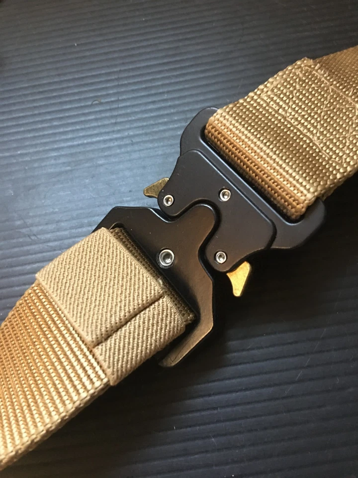 Holster Mounting Platform & Tan Tactical Belt w/ Quick Locking Cobra Buckle - Image 3 of 4