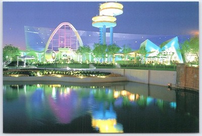 Universal Studios Florida MIB Alien Attack Night View Postcard
