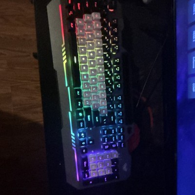 Gaming RGB Illuminated Backlit Computer Keyboard Black