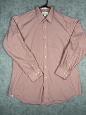 Vintage Sears Roebuck Shirt Mens 17 34/35 USA Single Needle Athletic Pink 80s