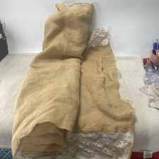 Burlap Aisle Runner Wedding Ceremony 40&rdquo;X 15&rsquo; Natural Burlap Lace Wedding Aisle