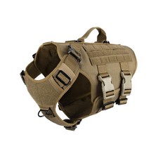 ICEFANG No Pull Tactical Dog Harness for Large Dogs,Adjustable Dog Vest