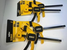 4 NEW DeWalt 6" Medium Trigger Woodworking Bar Clamps 140lbs Clamping Force
