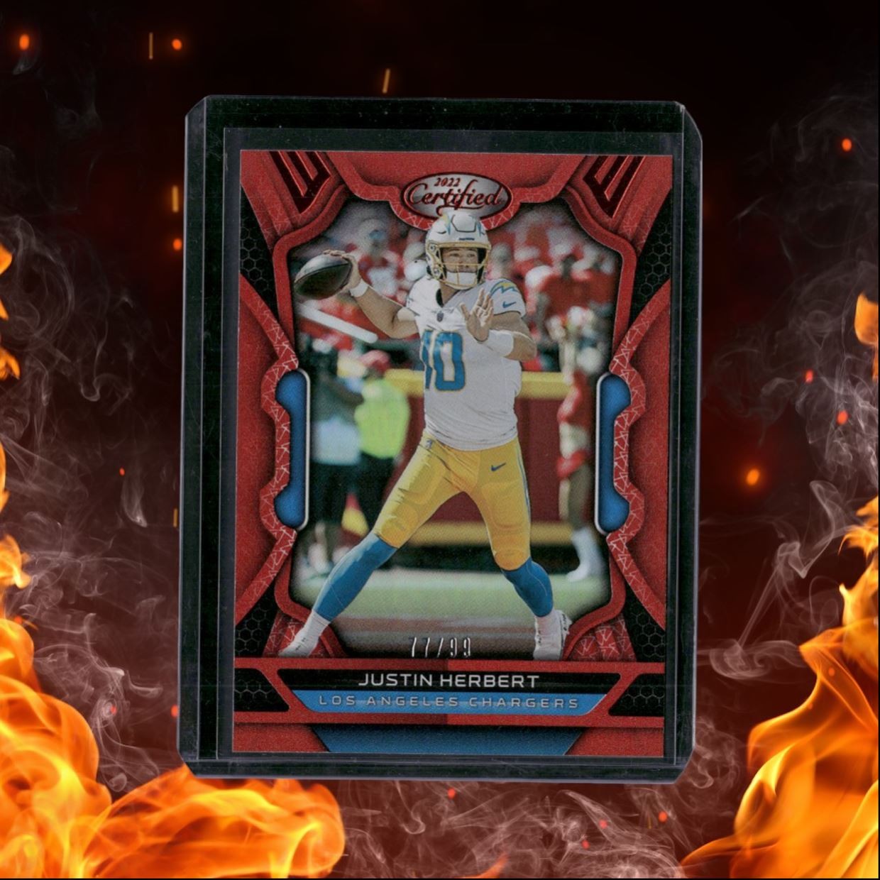 2022 Panini Certified Justin Herbert Mirror Red 77/99 #50