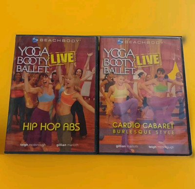 Yoga Booty Ballet 2 DVD Set Hip Hop Abs Cardio Cabaret Beachbody Workout 05 VGC