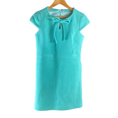 [With Tag] Courrèges Dress, French Sleeves, Ribbon Tie, Glittery, Green, Si...