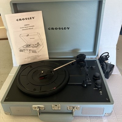 Crosley Cruiser Plus Portable Turntable Record Player Blue CR8005A Bluetooth