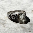 Solvar of Dublin 1 Carat Light Green Emerald Sterling Silver Ireland Ring Size 6 — photo 2