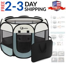 Dog Cat Playpen, Puppy Pet Playpen Indoor for Small Dogs Tent Crates Cage Out...