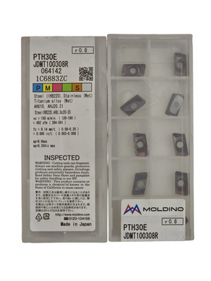 Moldino JDMT100308R PTH30E Carbide Milling Insert 10 PCS