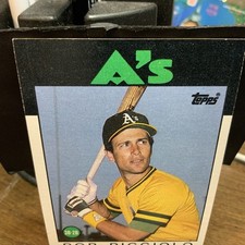 1986 Topps #672 Rob Picciolo Oakland Athletics Baseball Card