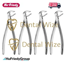 Hu-Friedy Style Apical Forceps Set 4 Pcs 74N FAFX74N | Dental Extraction Tools