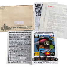 Vintage Canon SLR Camera FD Lenses Catalog Poster 1984 17  x22  Brochure Photo