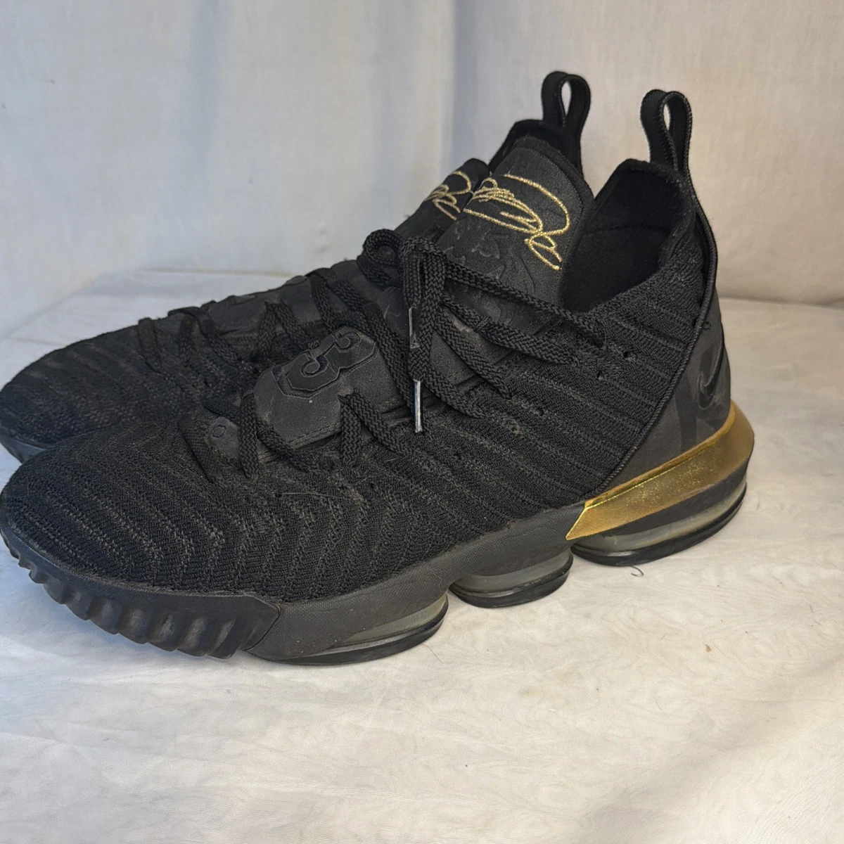 Nike LeBron 16 Black Metallic Gold | eBay