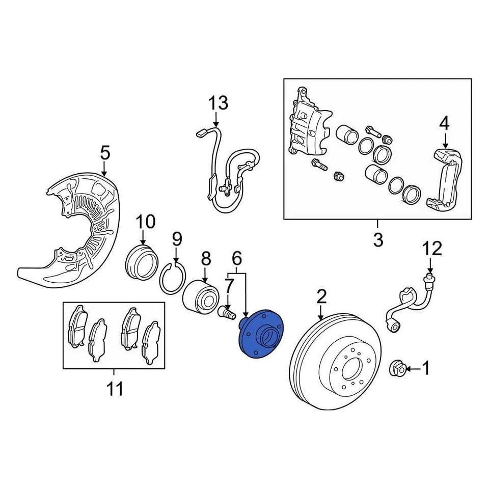 For Toyota Sienna 2011-2020 Toyota 4350208030 Front Wheel Hub — 第 2/2 张图片