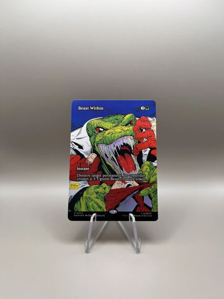 Beast Within (Borderless) Foil #33 MTG: Spiderman. - Image 2 of 2