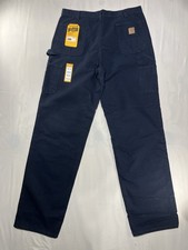 Carhartt BN0011-M Loose Fit Washed Duck Utility Work Pant 38x36 Midnight NWT