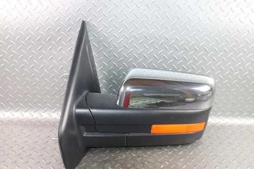 11-14 F150 Chrome Cap Left LH Side Power Folding Door Mirror Heated Factory OEM